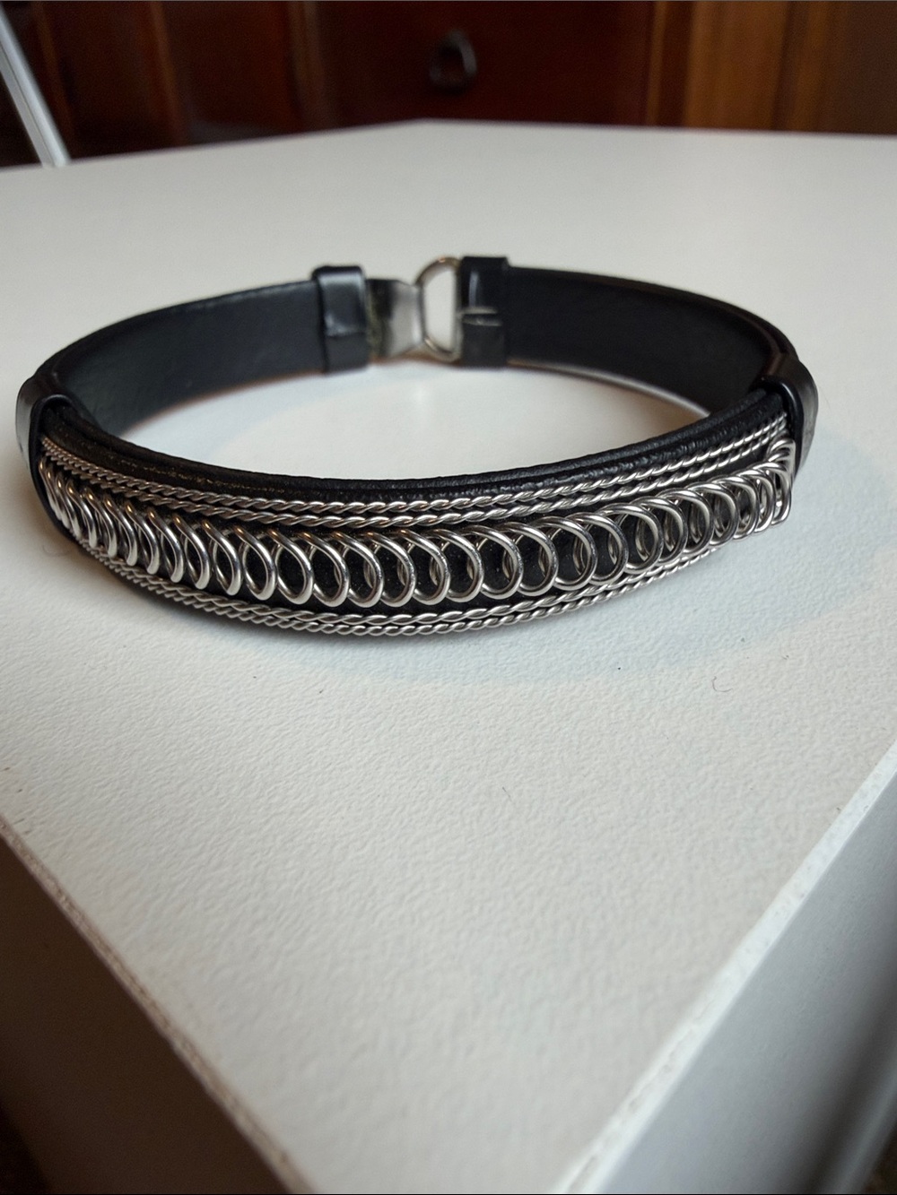 Men’s Leather and Metal Bracelet